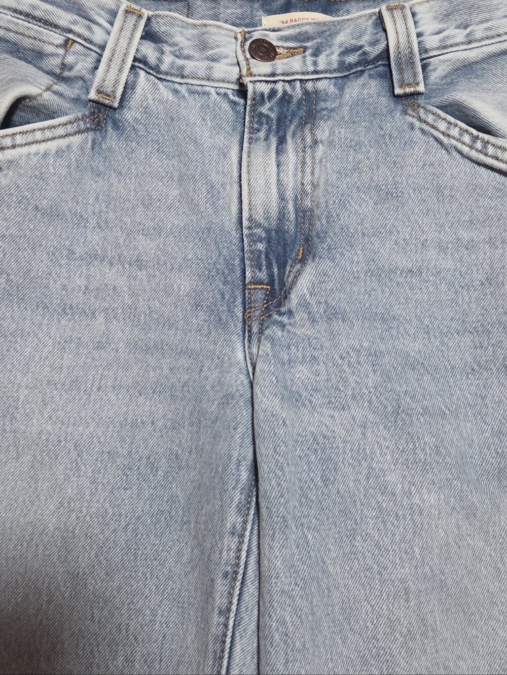 Levis Womens 94 Baggy Wide Leg Blue Jeans Size 26 - Picture 4 of 9